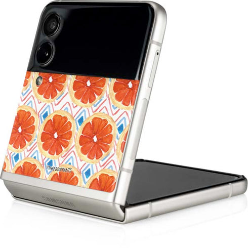 Bouffants and Broken Hearts Citrus Geo Galaxy Z Flip3 5G Skin